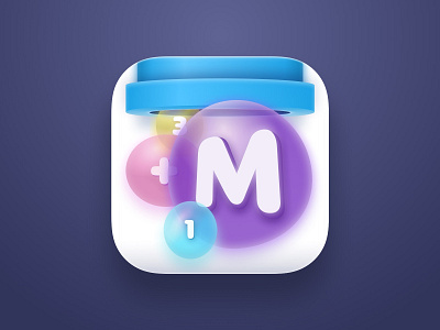 App Icon for Mathris Game app icon bubble ios icon