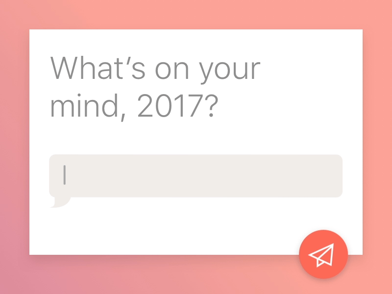 What's on your mind, new year?