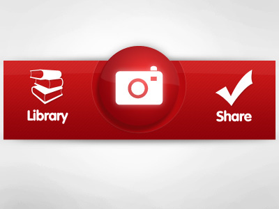 Dribbble Taglife button glow icon iphone photoshop red share white