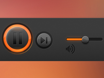 Music Player arig background button circle grey itunes music orange player radio reflect sertan theme volume