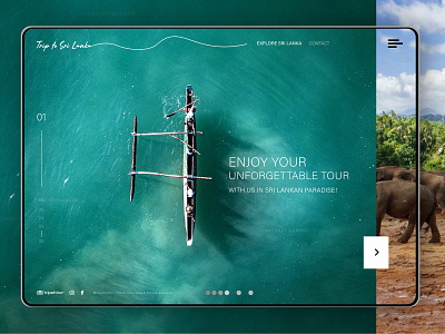 Trip to Sri Lanka tour travel travel 2 travel agency ui ux design visit srilanka website concept