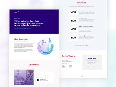 You X Website Design agency clean design minimal purple studio web website