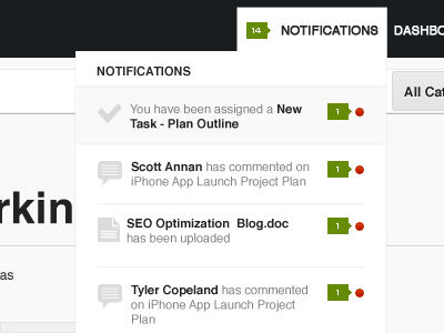 Notification Dropdown