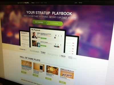 StartupPlays Homepage app banner brand design homepage web website