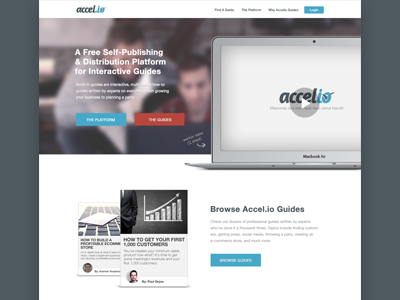 Accelio Homepage homepage design brand website app banner web header landing page webdesign
