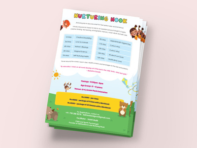 Flyer Design a4 a4 flyer adobe adobeillustator flatdesign flyer flyer design illustration kids layout print print design workshop