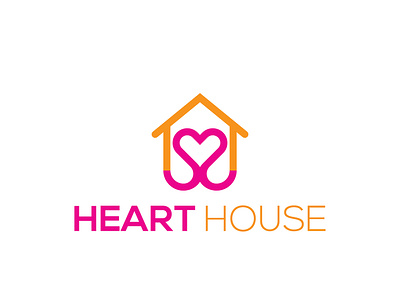 Heart House Logo (Layered) creative design eye catching flat graphic design logo real estate vector
