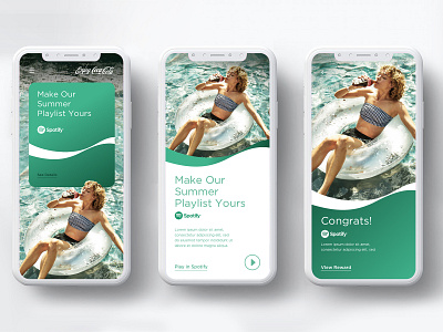 Coca Cola App_Summer Campaign_Spotify app design ui