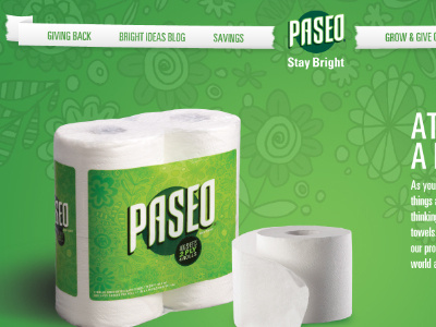 Paseo clean commercial green product website