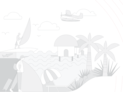 Illustration: Line Artwork branding identity design economy graphic design illustration maldives tourism