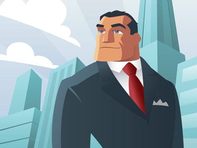 Businessman business businessman city illustration illustrator skyscraper vector