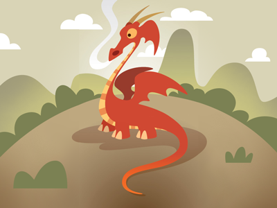 Red dragon background dragon red fantasy illustration illustrator photoshop vector