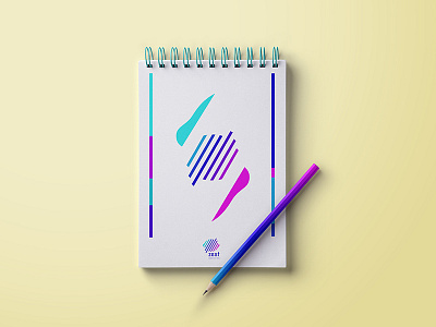 Zest Carnet bleu gradients identity innovation logo citron lemon papeterie pink stationery violet