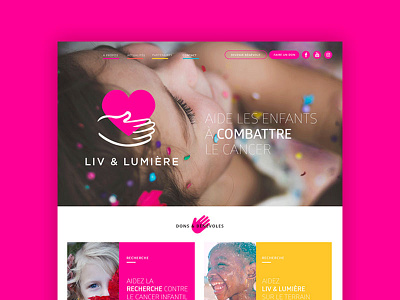 Liv & Lumière association cancer charity children heart hope joy logo pink