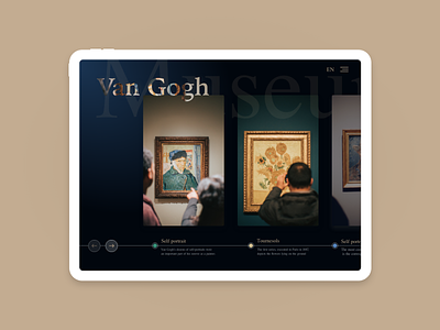 Van Gogh museum gallery landpage museum ui ui design uiux van gogh