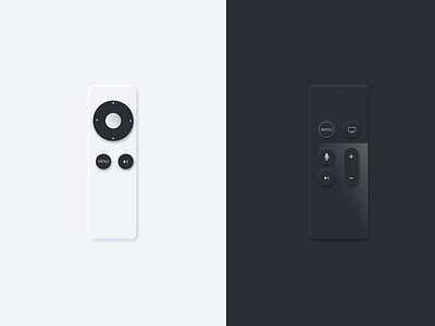 Neumorphism Apple remote evolution apple neumorphism remote ui uiux