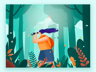 Forest adventure design illustration