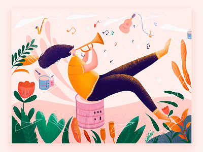 Musician design illustration