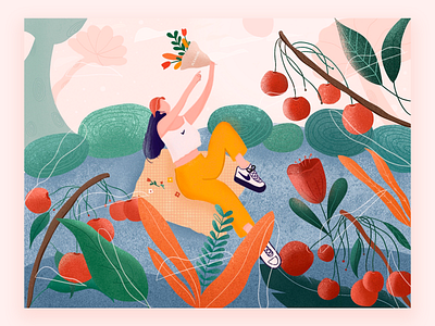 Summer picnic design illustration
