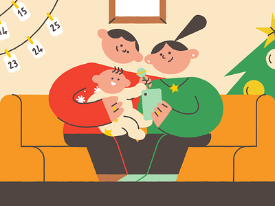 "Merry Distance" - Social Media Campaign 2020 2d amatita amatita studio animation character color draw familiar family gif illustration sausage dog sound design vector illustration xmas