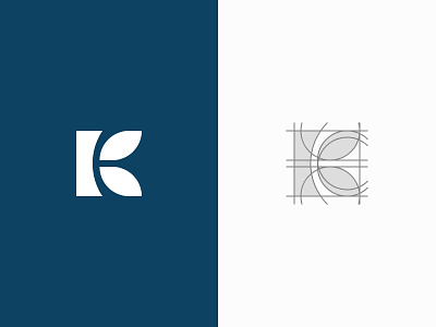 K lettermark brand branding concept design flat icon illustration lettermark logo logomark minimal type