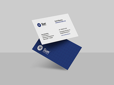 Sun Industries - Business cards branding exploration logo mark mockup sketches stationary