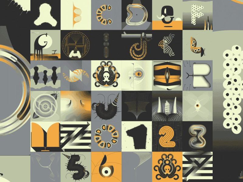 36 days of type 2020 overview 36daysoftype 36daysoftype07 animation design illustration