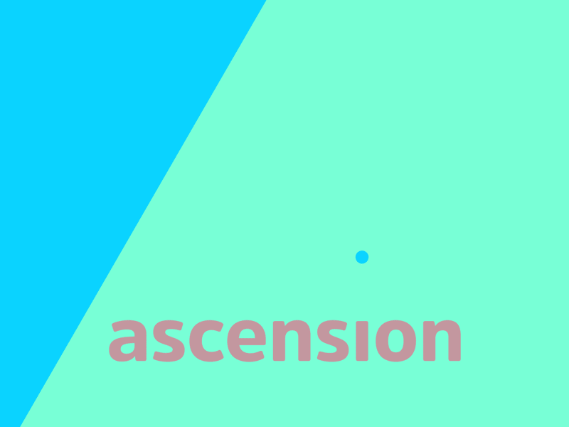 moving visualistion of the ascension wordmark logo animation branding design identity typography