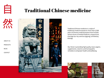 Traditional Chinese medicine photography typogaphy ui