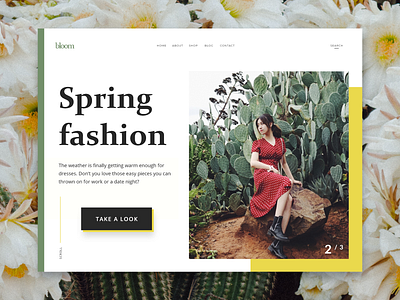 Spring fashion dress fashion layout typography ui uidesign
