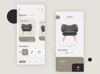 shopping app ui