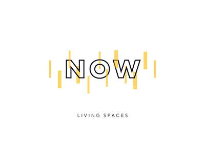 NOW Living Spaces branding facades motion now rectangle spaces yellow