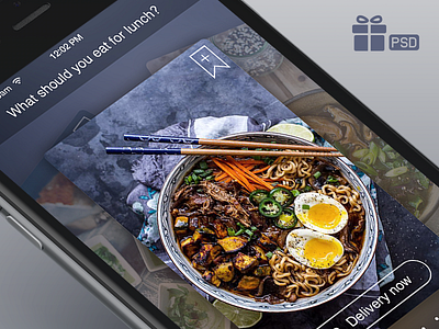 Delivery Food App [Card Views] app blur delivery food ios