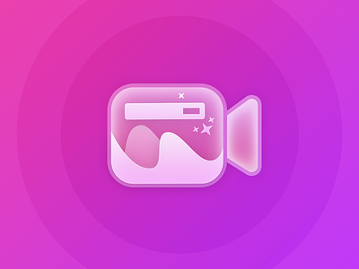 Video Editor App icon app camera editor gradient icon video