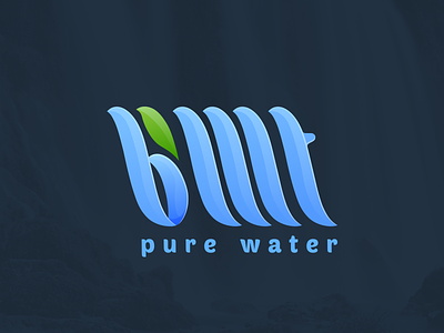 Logo BMT bmt branding gradient logo water waterfalls