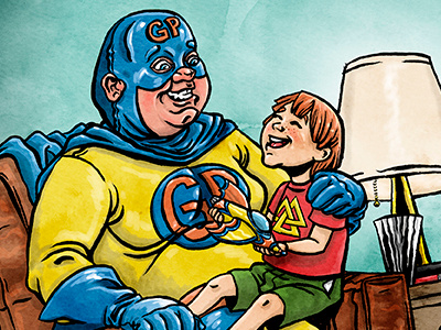 The Great Provider boy childhood metaphor nostalgia psychology super heroes symbolism