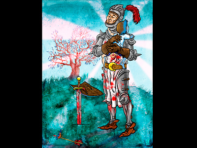 "Consolation" arrow bird boy death knight psychology tree