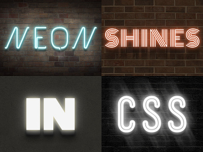 Neon CSS Styles css font face styles