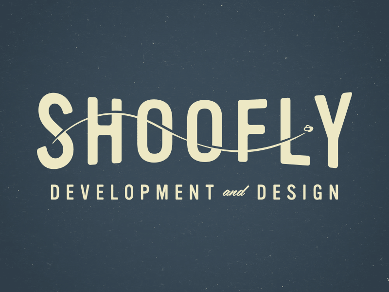 ShooFly Identity blue cream design fly identity logo
