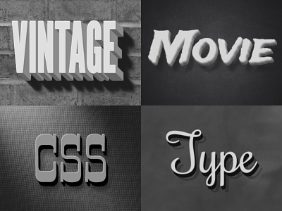 Vintage Movie CSS Styles css font-face styles type
