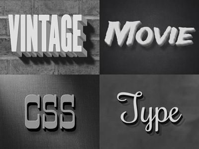Vintage Movie CSS Styles css font face styles type