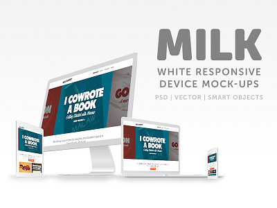 Milk - White Responsive Mockups