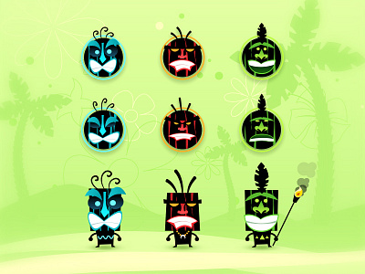 Tiki Characters character game illustration tiki