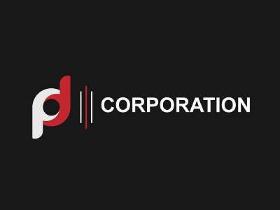 Corporation Logo brand branding business design fashion icon logo p d logo pd shop typography