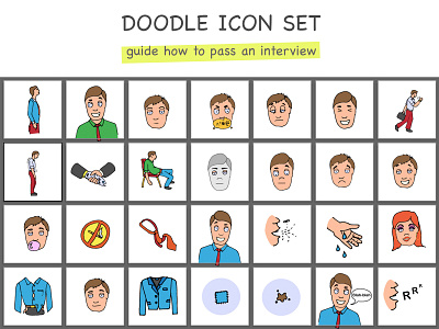 Doodle icon set