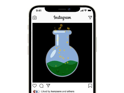 Advertising for Instagram post animacja animation animatsioon beochan chemistry design fjör flask illustration motion graphics élénkség κινουμένων σχεδίων анимация анімація химия אַנאַמיישאַן