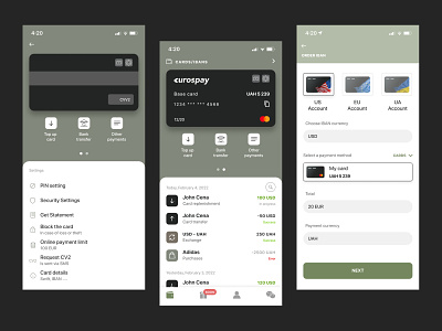 Multi-wallets banking app app branding design ui ux