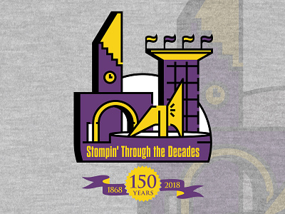 150th Homecoming logo branding college color colorful graphic design homecoming illustrator t shirt typography