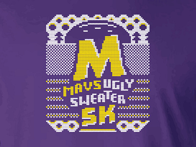 Ugly Sweater 5k shirt design - Mavericks 5k branding college colorful graphic design illustration illustrator logo minnesota shirt typography ugly christmas sweater uglysweater