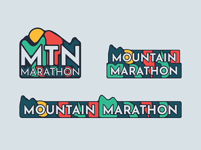 Mountain Marathon Logos branding color colorado colorful design drawing graphic design illustration illustrator logo marathon mountian nature typography